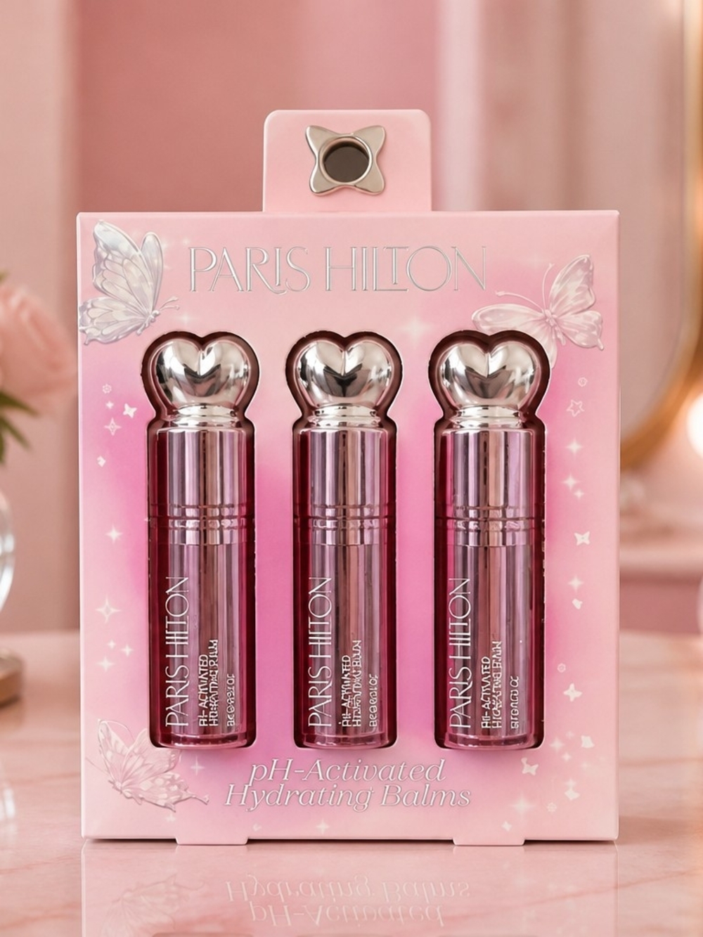Paris Hilton pH Activated Hydrating Lip Balm Trio NWT